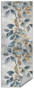Passatoia azzurra/dorata lavabile 80x200 cm Golden Leaves – Mila Home