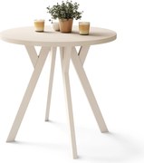 ALMO 80 Beige (Champagne)/gambe beige - TAVOLO ROTONDO CON GAMBE A Y LOFT/INDUSTRIALE PER CUCINA SOGGIORNO O SALA DA PRANZO