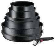 Set di pentole in alluminio 7 pezzi INGENIO Black stone L3998702 - Tefal