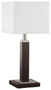 Lampada Da Scrivania Waverley Acciaio Marrone Legno Argento 1 Luce E14