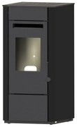 Stufa a pellet ventilata ELSA 9.5 kW nero