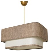 Lampadario beige/color crema con paralume in iuta Varianza – Opviq lights