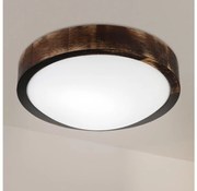 Brilagi - Plafoniera CARVALHO SLIM SMOKEY 1xE27/60W/230V rovere Ø 27,5 cm