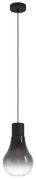 Lampadario Moderno Chasely nero paralume grigio e nero e trasparente E27 Ø20cm EGLO