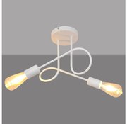 Lampadario a soffitto per bambini OXFORD 2xE27/15W/230V bianco