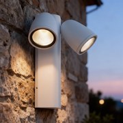 Applique da Esterno Orientabile IP65 2xGU10 serie AXIS - Bianca