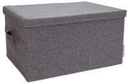 Scatola in tessuto grigio con coperchio 34x45x25 cm Soft Storage - Bigso Box of Sweden