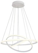 Lampadario LED moderno Planetaria bianco Ø60cm, luce con 3 temperature di colore 5000 lumen