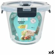 Porta pranzo Ermetico Quttin Valvola termoionica 700 ml 14 x 14 x 11 cm (6 Unità)