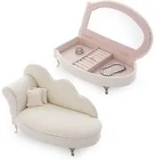 Divanetto portagioie crema 26x12,5x17 cm