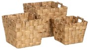 Set di Cesti Beige Fibra naturale 40 x 40 x 35 cm (3 Unità)