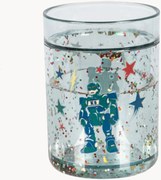 Set di 2 bicchieri glitterati per bambini Hero Robot