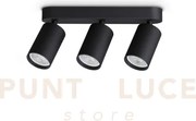 Dynamite faretto nero orientabile 3 luci attacco gu10 27,5cm lampad...