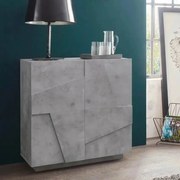 Credenza PING Moderna a 2 Ante Battenti in Cemento