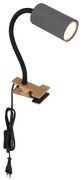 Globo 57911KG - Lampada flessibile con clip ROBBY 1xGU10/25W/230V grigio/marrone