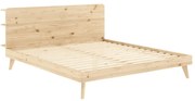 Letto matrimoniale in legno di pino con griglia 160x200 cm Retreat - Karup Design