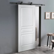 Porta scorrevole Chelsea in mdf bianco, L 93 x H 212 cm, con binario Indus Reversibile