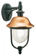 Applique Basso Esterno Contemp. Rustica Alluminio E Metallo Ruggine 1 Luce E27