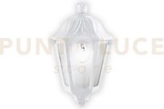 Dafne applique a parete bianco 1 luce attacco e27 h.35cm vetro anti...