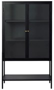 Vetrina nera in metallo 88x132 cm Carmel - Unique Furniture