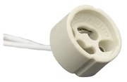 Base GU10 in ceramica con cavo - portalampada Base GU10