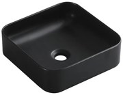 Lavabo da appoggio quadrato in ceramica L 36 x P 36 x H 12 cm nero