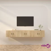 Mobili Porta TV Sospesi 3 pz Bianco 60x30x30cm