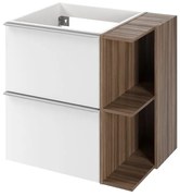 Mobile da bagno sotto lavabo SENSEA Modern bianco laminato opaco L 60 x H 55 x P 45 cm 2 cassetti, lavabo non incluso