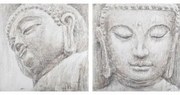 Quadro DKD Home Decor Buddha Orientale 80 x 3,5 x 80 cm (2 Unità)