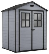 Casetta da giardino KETER Exclusive in polipropilene grigio con porta doppio battente, superficie interna 2.33 m² e spessore parete 16 mm, con pavimento