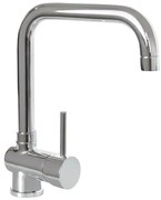 Rubinetto da cucina alto a u a u Aquatime argento cromato SCHOCK