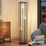 Lampada da terra Tiliane Lindby, Nero, Soggiorno / Sala da pranzo, Metallo, Moderno, Lampada da terra