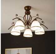 Lampadario a plafone RETRO 5xE27/60W/230V patina di bronzo