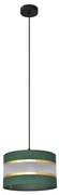 Lampadario a sospensione con filo HELEN 1xE27/15W/230V diametro 25 cm verde/oro