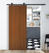Porta scorrevole reversibile Schubert in mdf marrone, L 93 x H 212 cm, con binario Industrial