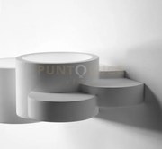 Chio applique da parete 2 luci attacco gx53, bianca in gesso 15x33,5cm