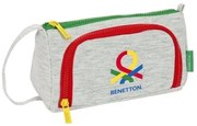 Astuccio per la Scuola con Accessori Benetton Pop Grigio 20 x 11 x 8.5 cm (32 Pezzi)