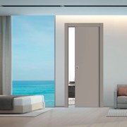 Porta scorrevole Harry grigio L 80 x H 210 cm reversibile