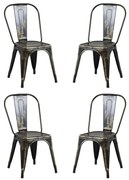 AGATHA - sedia industrial set da 4