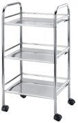 Scaffale mobile in metallo argento 41x75 cm - Wenko