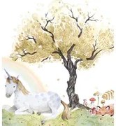 Rebel Walls Carta da parati panoramica Unicorn Dream - Rainbow
