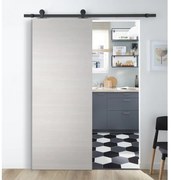 Porta scorrevole reversibile Honey in mdf bianco, L 93 x H 212 cm, con binario Industrial