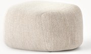 Pouf ovale in bouclé Wolke