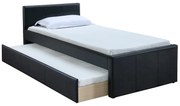 Letto estraibile 90 x 195 PU nero opaco MACCO