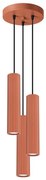 Sollux SL.1633 - Lampadario a sospensione con filo KARBON 3xGU10/10W/230V rosso