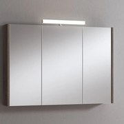 Pensile con luce Akira L 100 x P 15.5 x H 70 cm rovere scuro