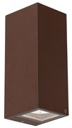 Applique da parete industriale ruggine marrone 2 luci AR70 IP54 - Baleno