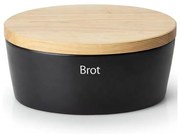 Continente C3730 - Portapane 13,5x30 cm nero/beige