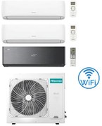 Climatizzatore Condizionatore Hisense Hi Comfort + Energy Pro X Black Wifi R32 Trial Split Inverter 9000 + 9000 + 12000 BTU con U.E. 5AMW105U4RQC
