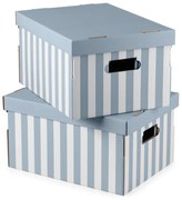 Scatole di cartone con coperchio in set da 2 pezzi Stripes - Compactor